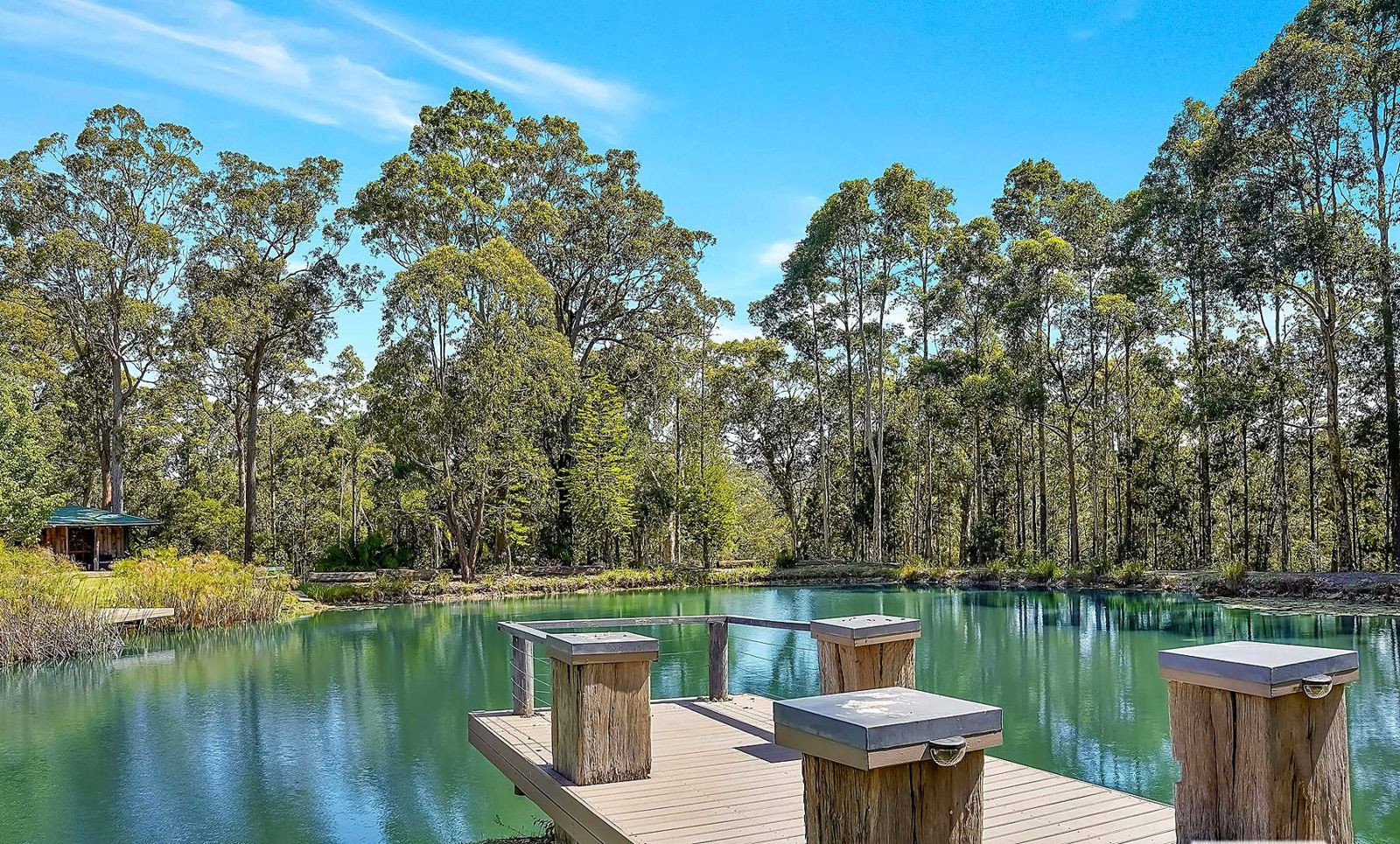 The dam and jetty in the bush